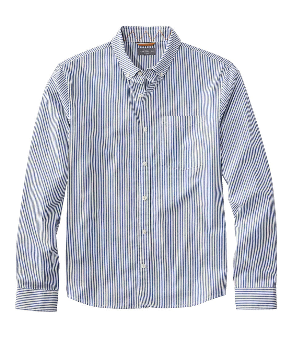 Men's Signature Stretch Poplin Shirt, Long-Sleeve, Slim Fit | L.L.Bean discount