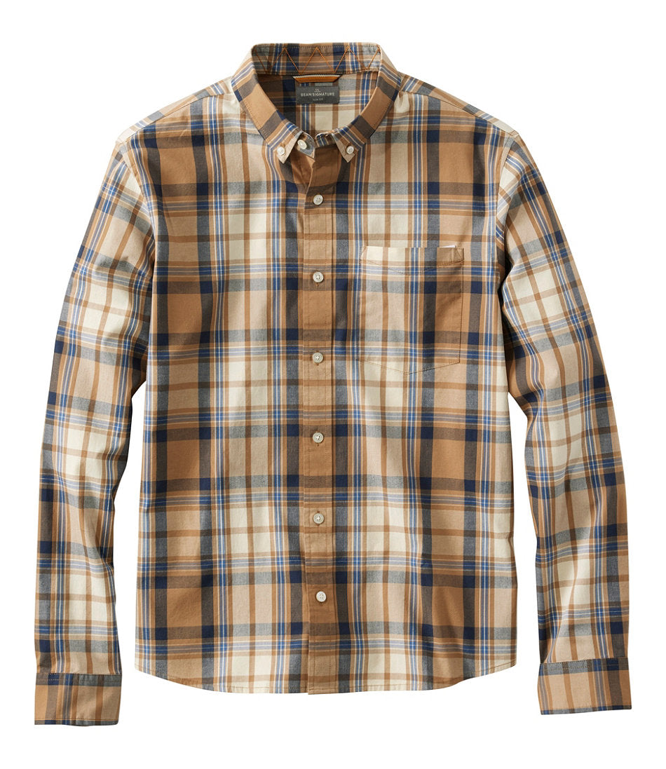 Men's Signature Stretch Poplin Shirt, Long-Sleeve, Slim Fit | L.L.Bean discount