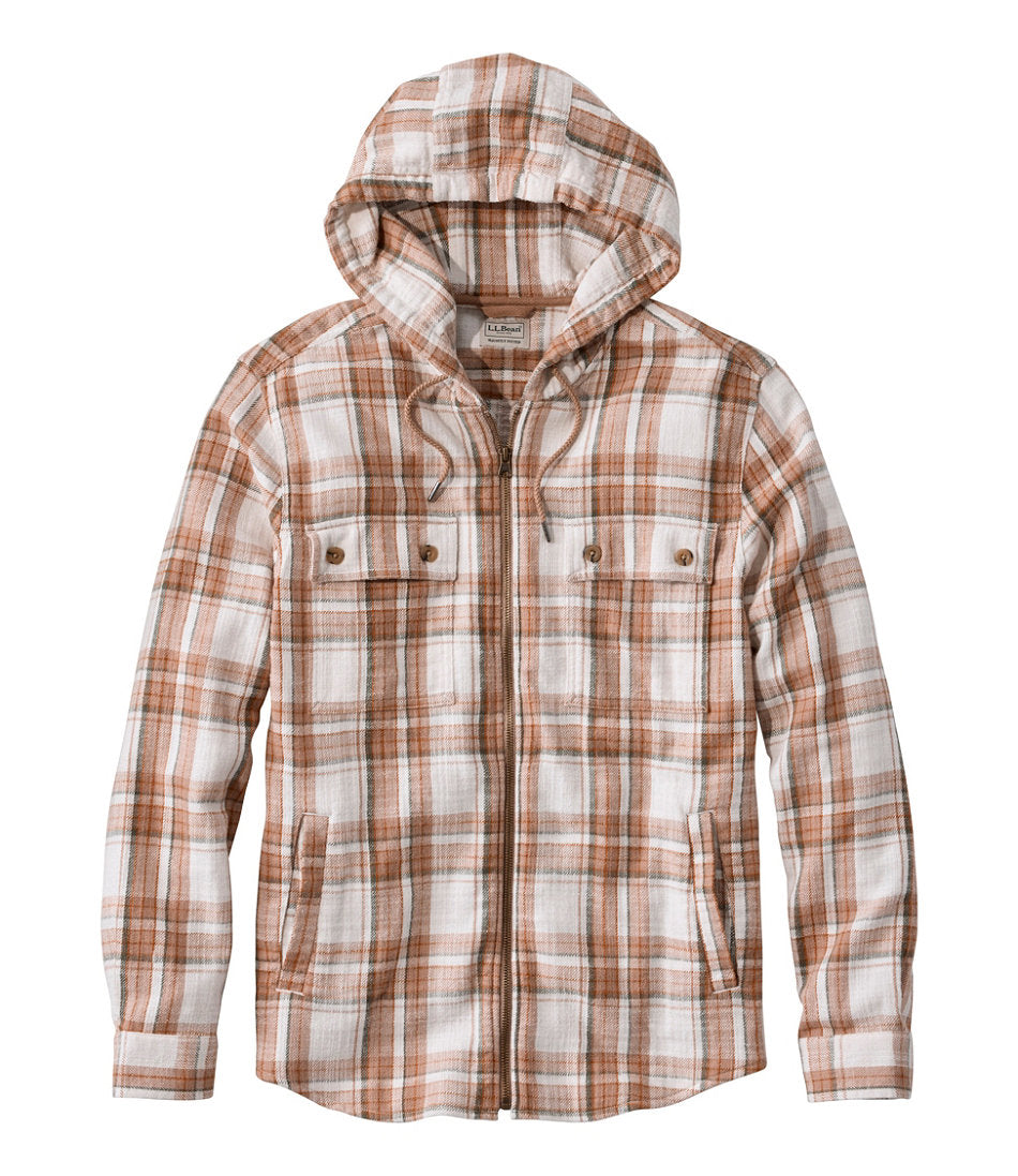 Men's 1912 Field Flannel Shirt, Hooded, Slightly Fitted Untucked Fit, Plaid | L.L.Bean outlet