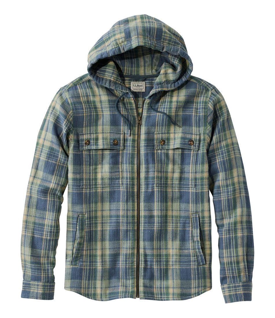 Men's 1912 Field Flannel Shirt, Hooded, Slightly Fitted Untucked Fit, Plaid | L.L.Bean outlet
