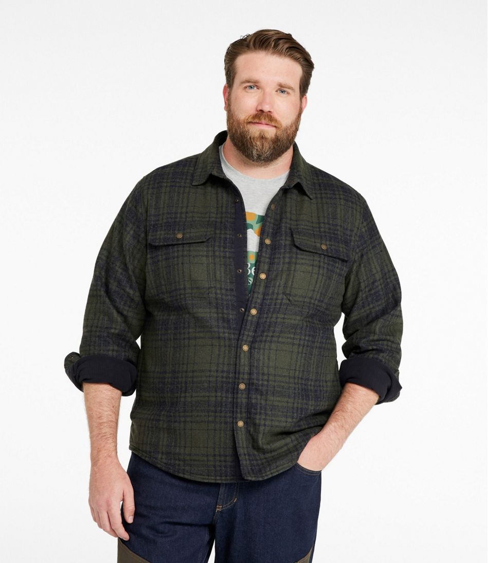 Men's Maine Guide Lightweight Lined Wool Field Shirt, Plaid | L.L.Bean discount
