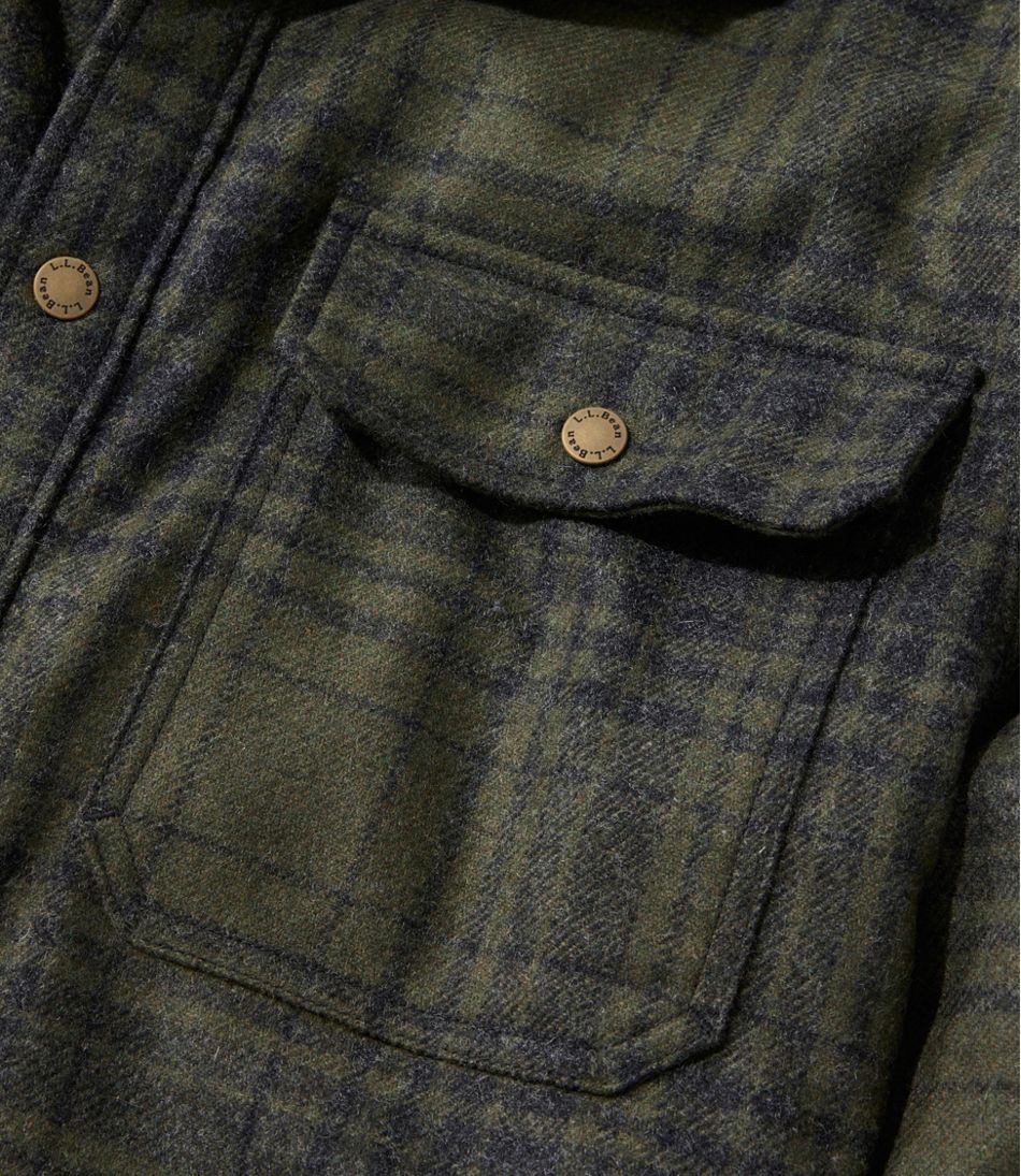 Men's Maine Guide Lightweight Lined Wool Field Shirt, Plaid | L.L.Bean discount
