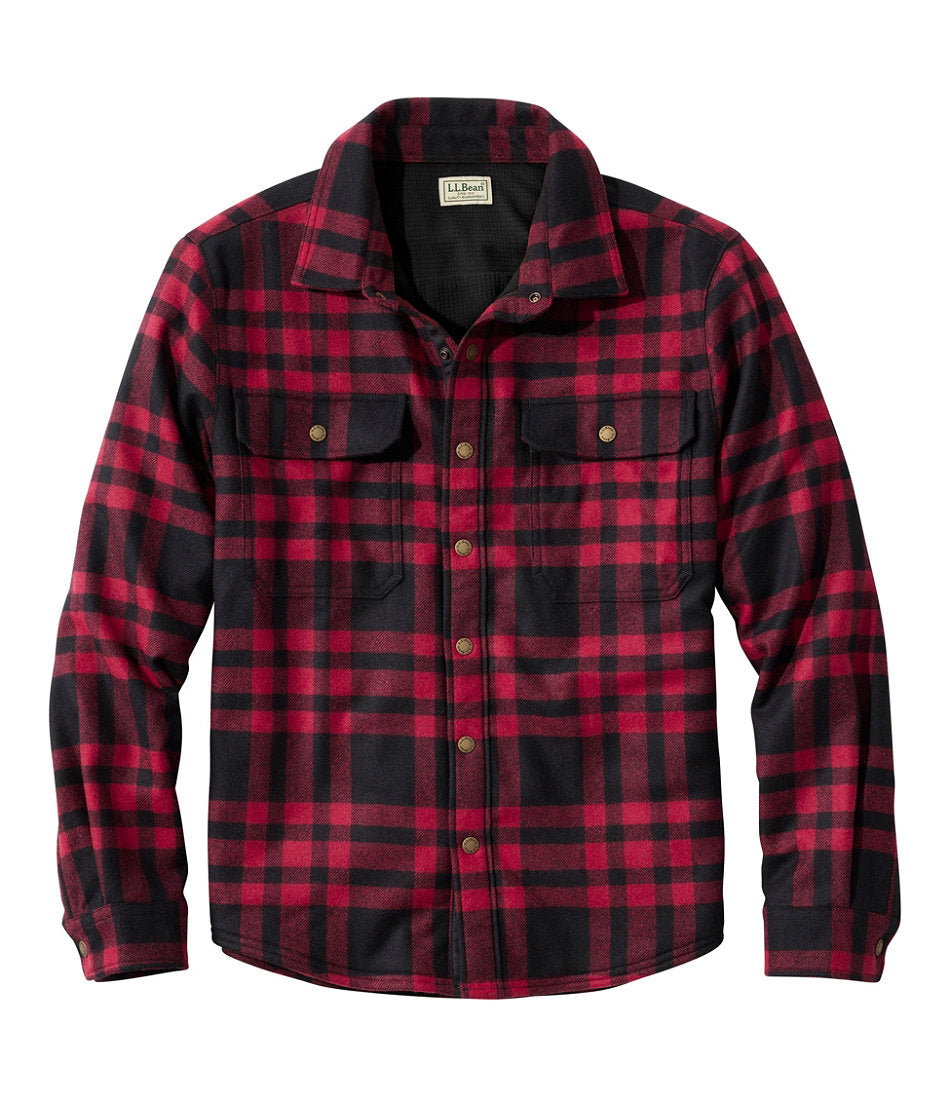 Men's Maine Guide Lightweight Lined Wool Field Shirt, Plaid | L.L.Bean discount