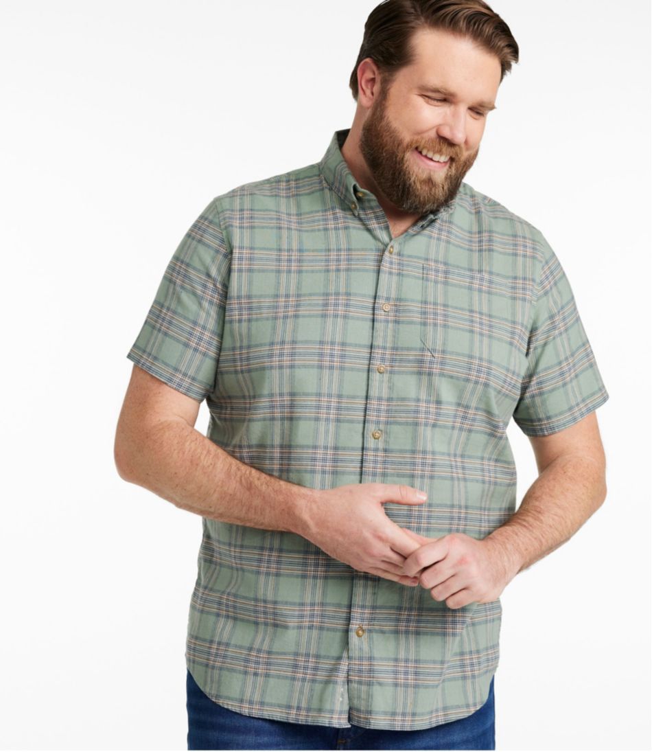 Men's Stonecoast Hemp Shirt, Short-Sleeve, Slightly Fitted Untucked Fit | L.L.Bean sale