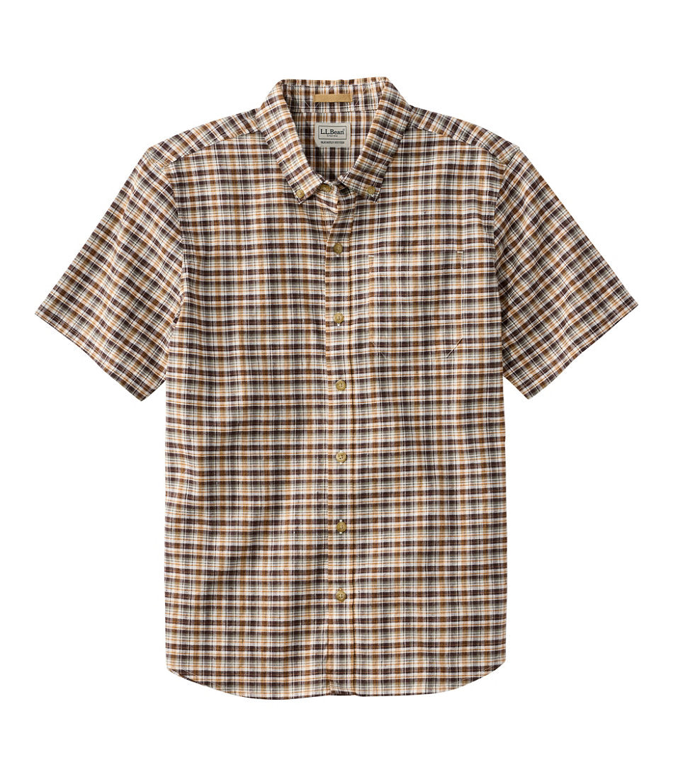 Men's Stonecoast Hemp Shirt, Short-Sleeve, Slightly Fitted Untucked Fit | L.L.Bean sale