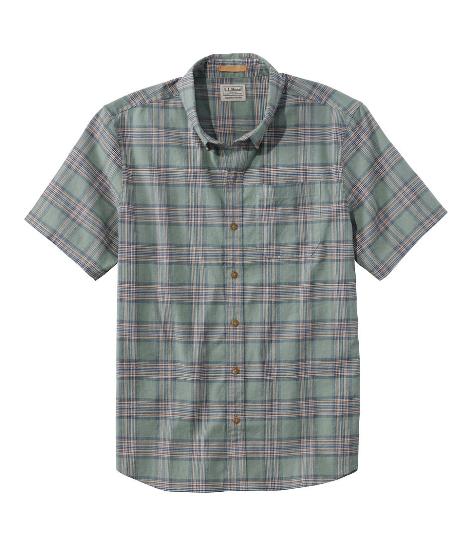 Men's Stonecoast Hemp Shirt, Short-Sleeve, Slightly Fitted Untucked Fit | L.L.Bean sale