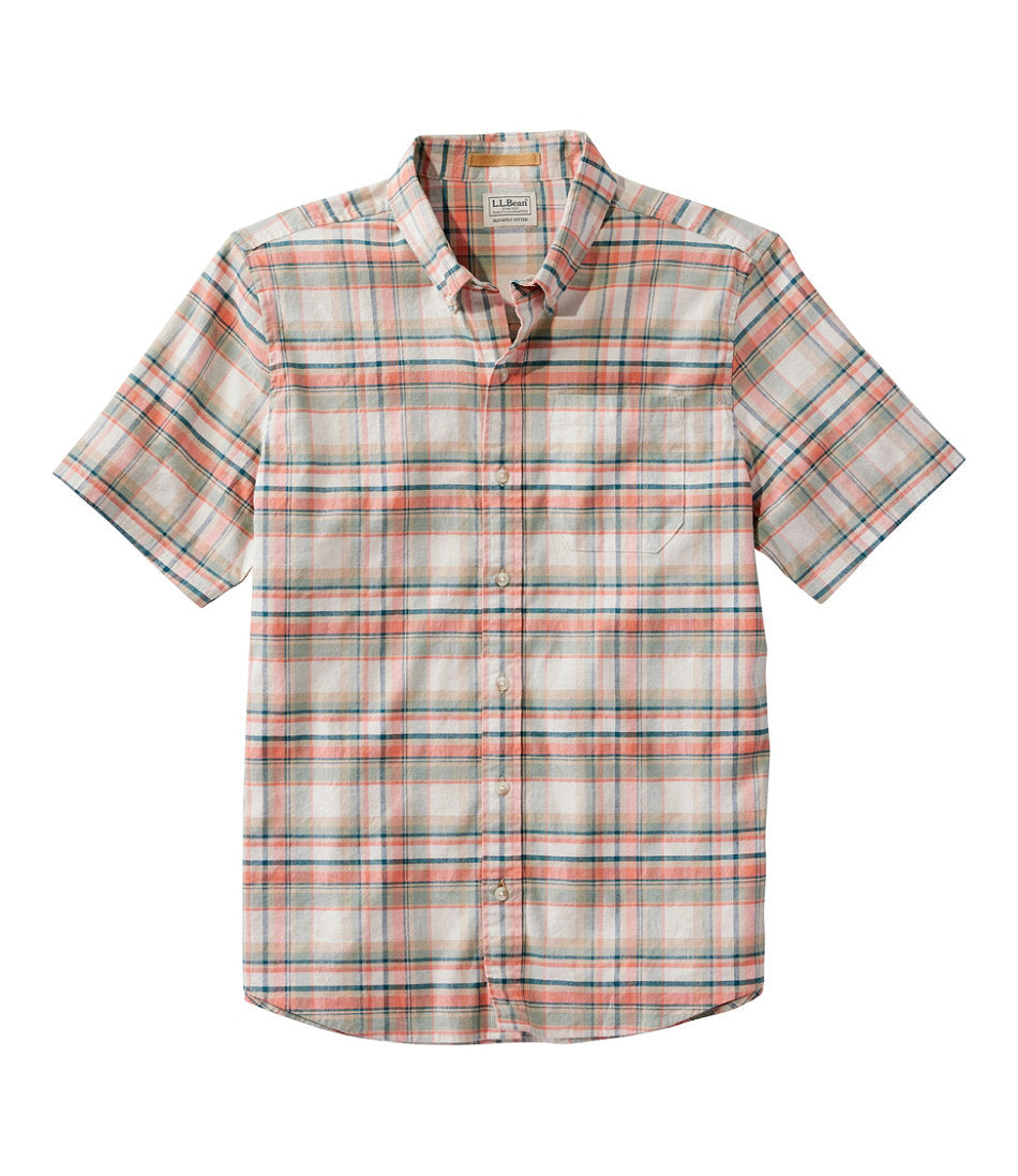 Men's Stonecoast Hemp Shirt, Short-Sleeve, Slightly Fitted Untucked Fit | L.L.Bean sale