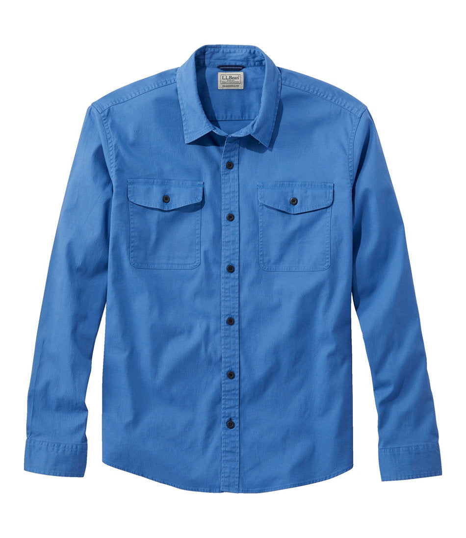 Men's Lakewashed Twill Shirt, Traditional Untucked Fit | L.L.Bean on sale