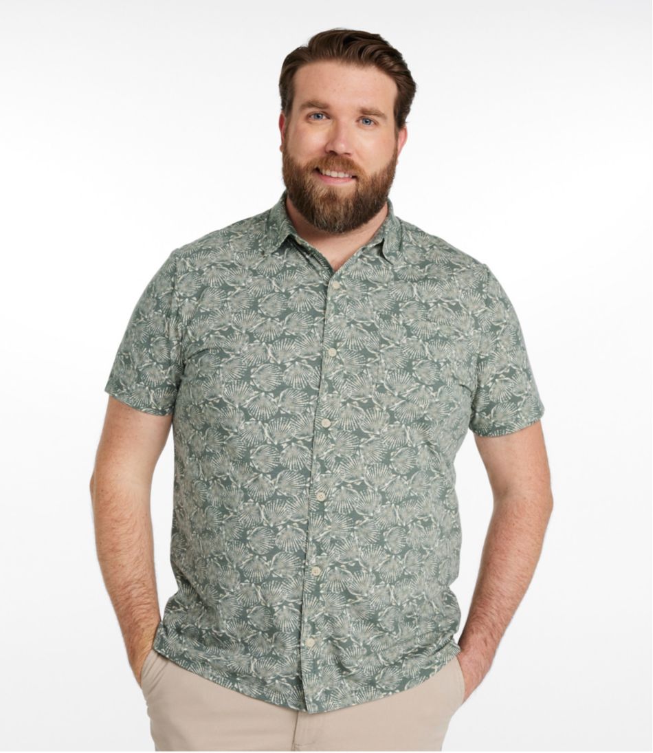 Men's Lakewashed Performance Shirts, Button-Front Shirt, Short-Sleeve, Print | L.L.Bean sale