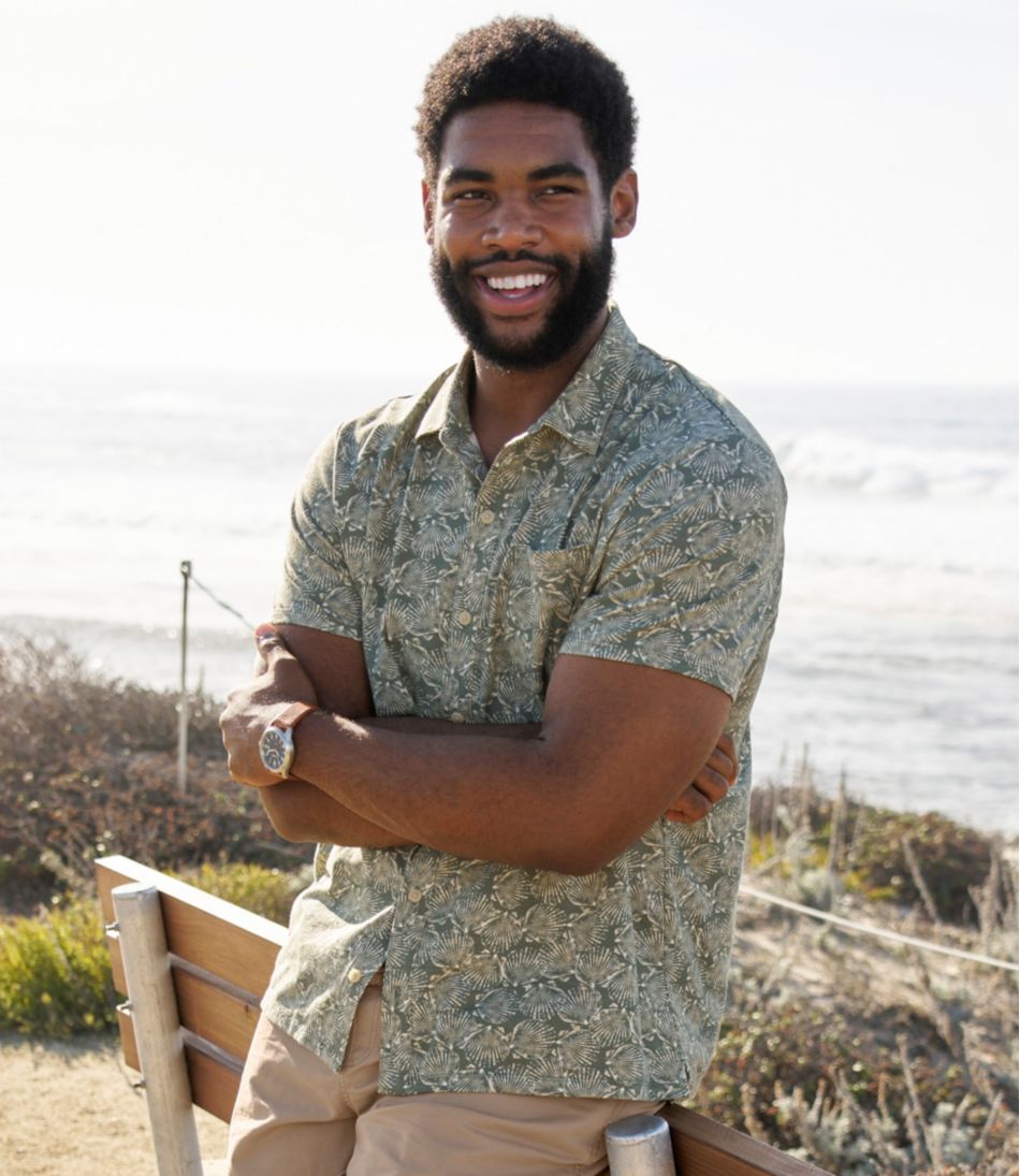 Men's Lakewashed Performance Shirts, Button-Front Shirt, Short-Sleeve, Print | L.L.Bean sale