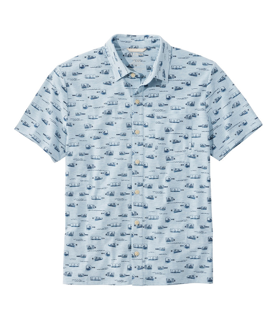 Men's Lakewashed Performance Shirts, Button-Front Shirt, Short-Sleeve, Print | L.L.Bean sale