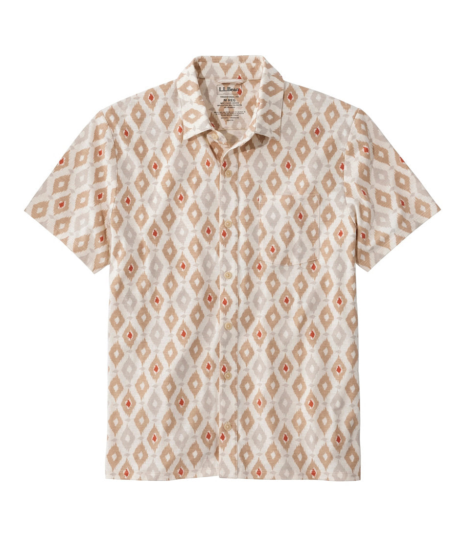 Men's Lakewashed Performance Shirts, Button-Front Shirt, Short-Sleeve, Print | L.L.Bean sale