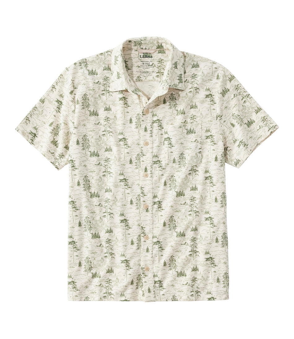 Men's Lakewashed Performance Shirts, Button-Front Shirt, Short-Sleeve, Print | L.L.Bean sale