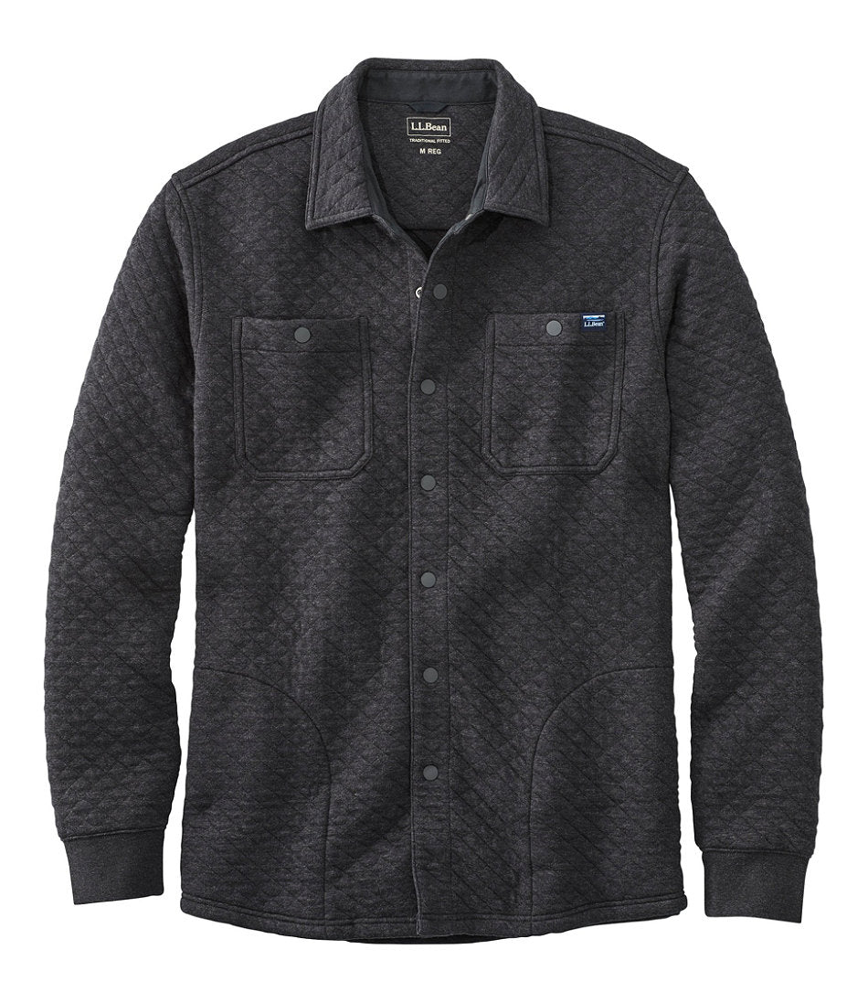 Men's Quilted Sweatshirts, Snap Overshirt | L.L.Bean for sale
