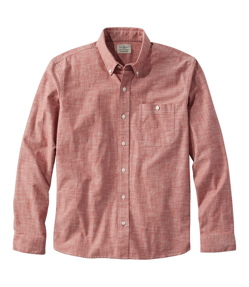 Men's Comfort Stretch® Chambray Shirt, Long-Sleeve, Slightly Fitted Untucked Fit | L.L.Bean near me