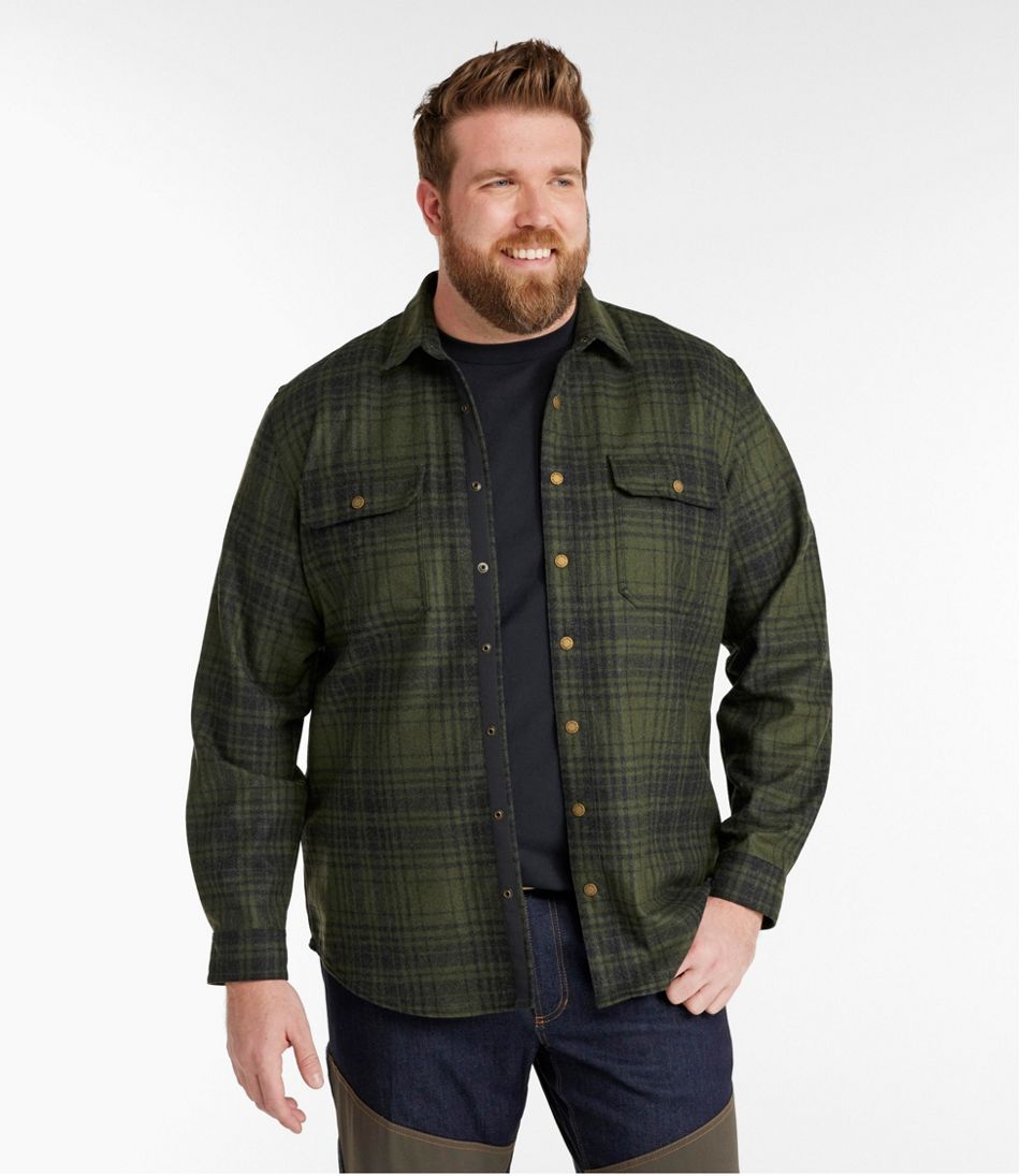 Men's Maine Guide Lightweight Wool Field Shirt, Plaid | L.L.Bean outlet