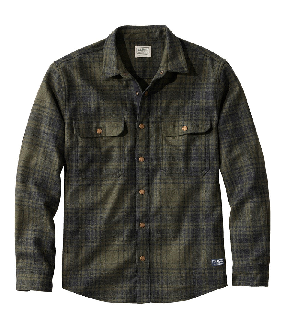 Men's Maine Guide Lightweight Wool Field Shirt, Plaid | L.L.Bean outlet