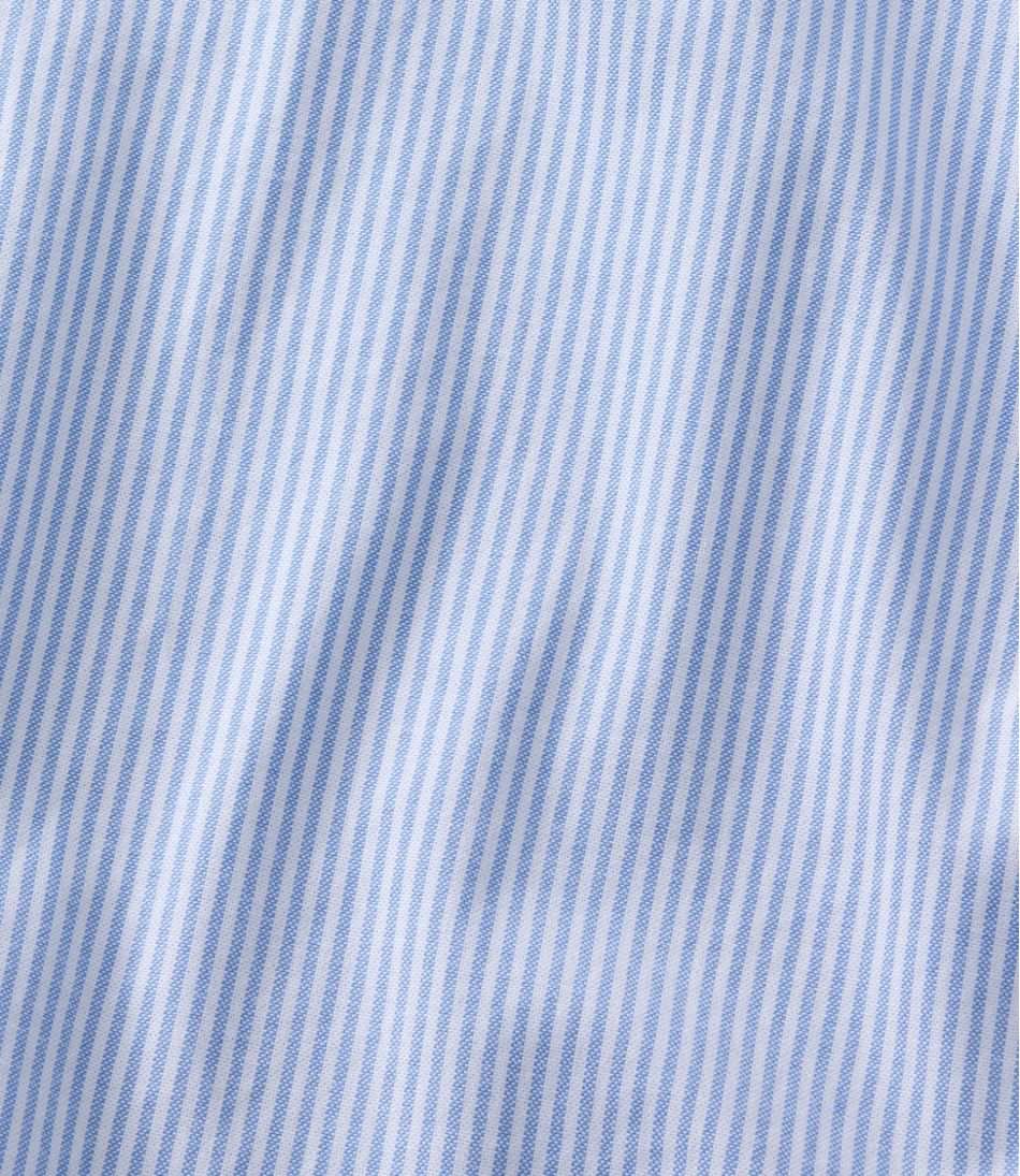 Men's Comfort Stretch Oxford Shirt, Slightly Fitted Untucked Fit, Stripe | L.L.Bean online