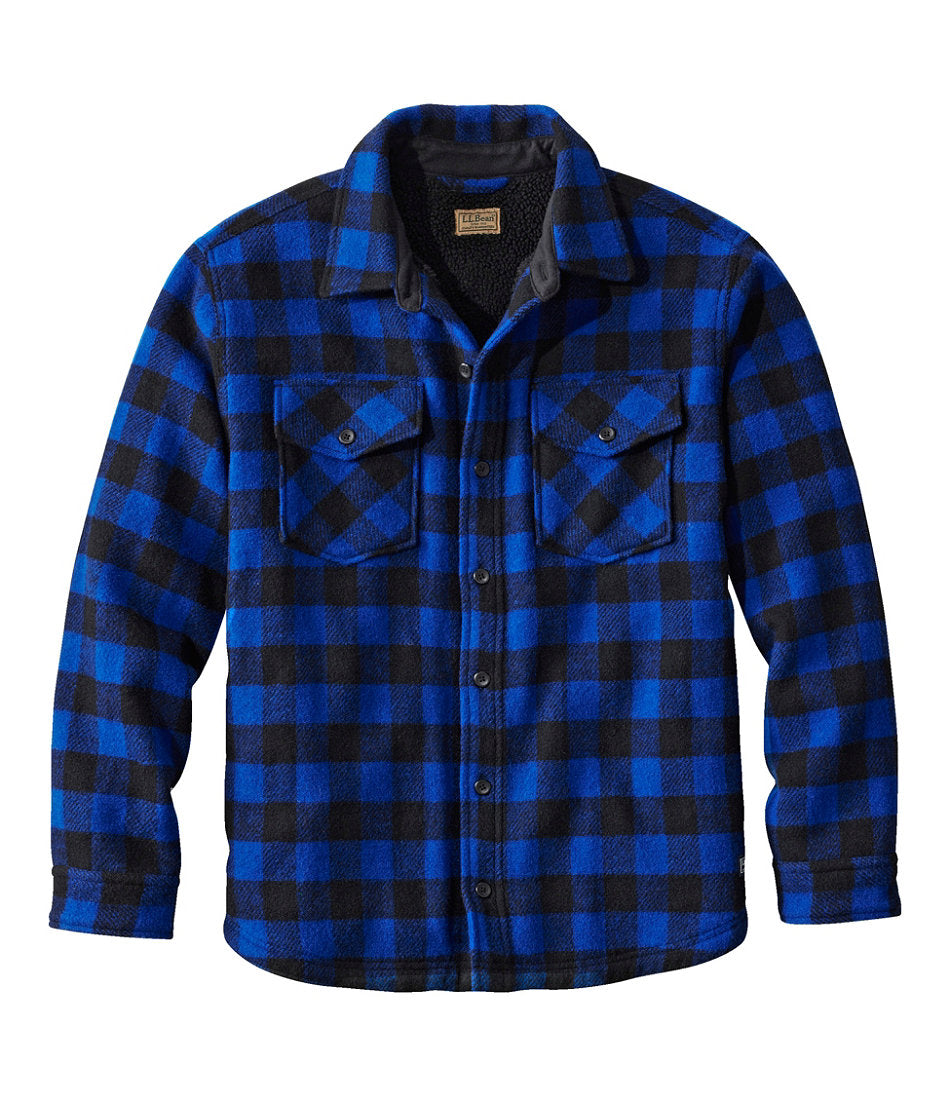Men's Maine Guide Sherpa Lined Wool Shirt | L.L.Bean for sale