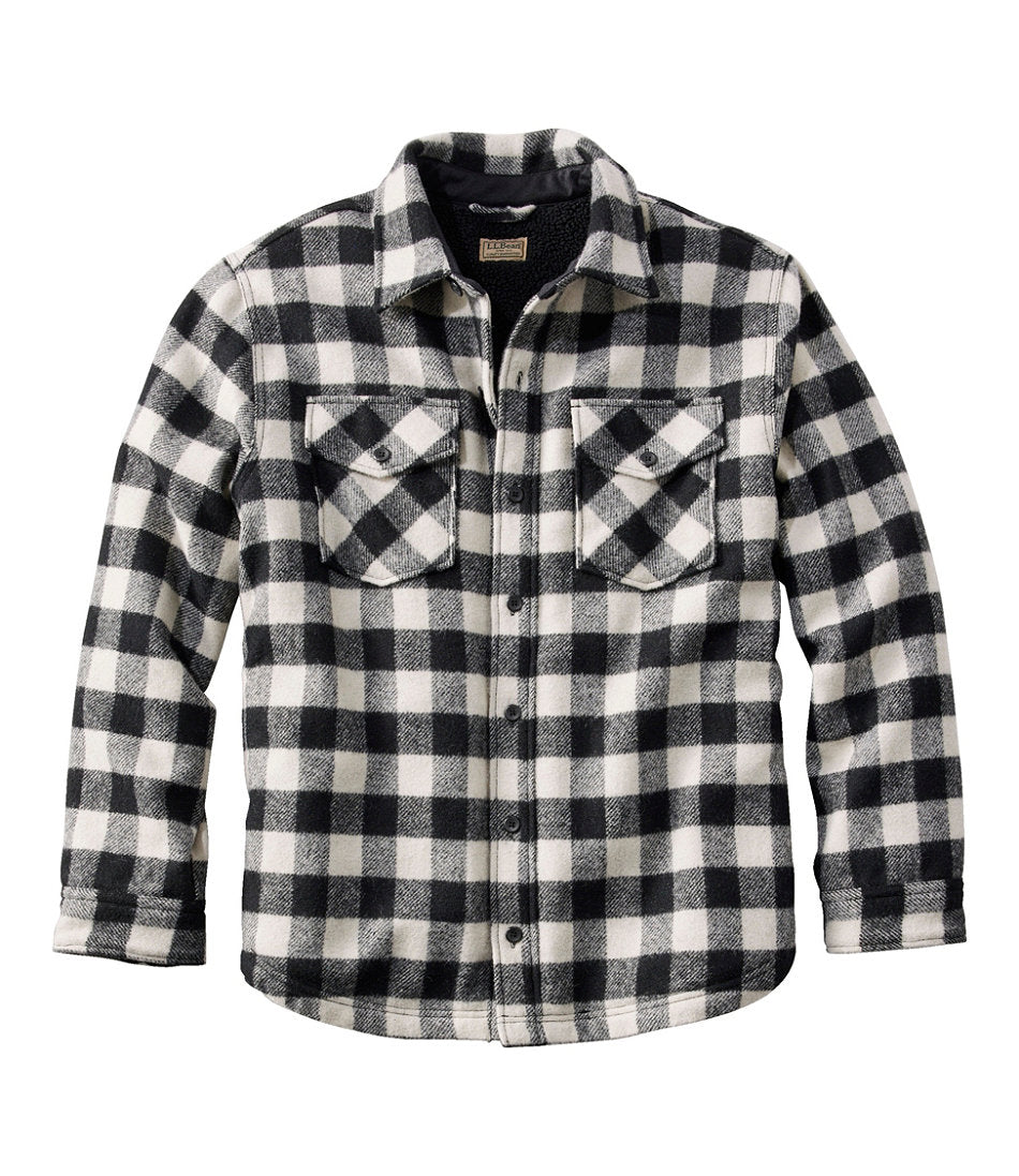Men's Maine Guide Sherpa Lined Wool Shirt | L.L.Bean for sale