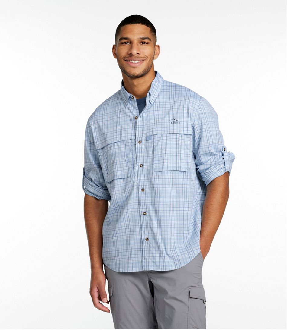 Men's Tropicwear Shirt, Plaid Long-Sleeve | L.L.Bean outlet