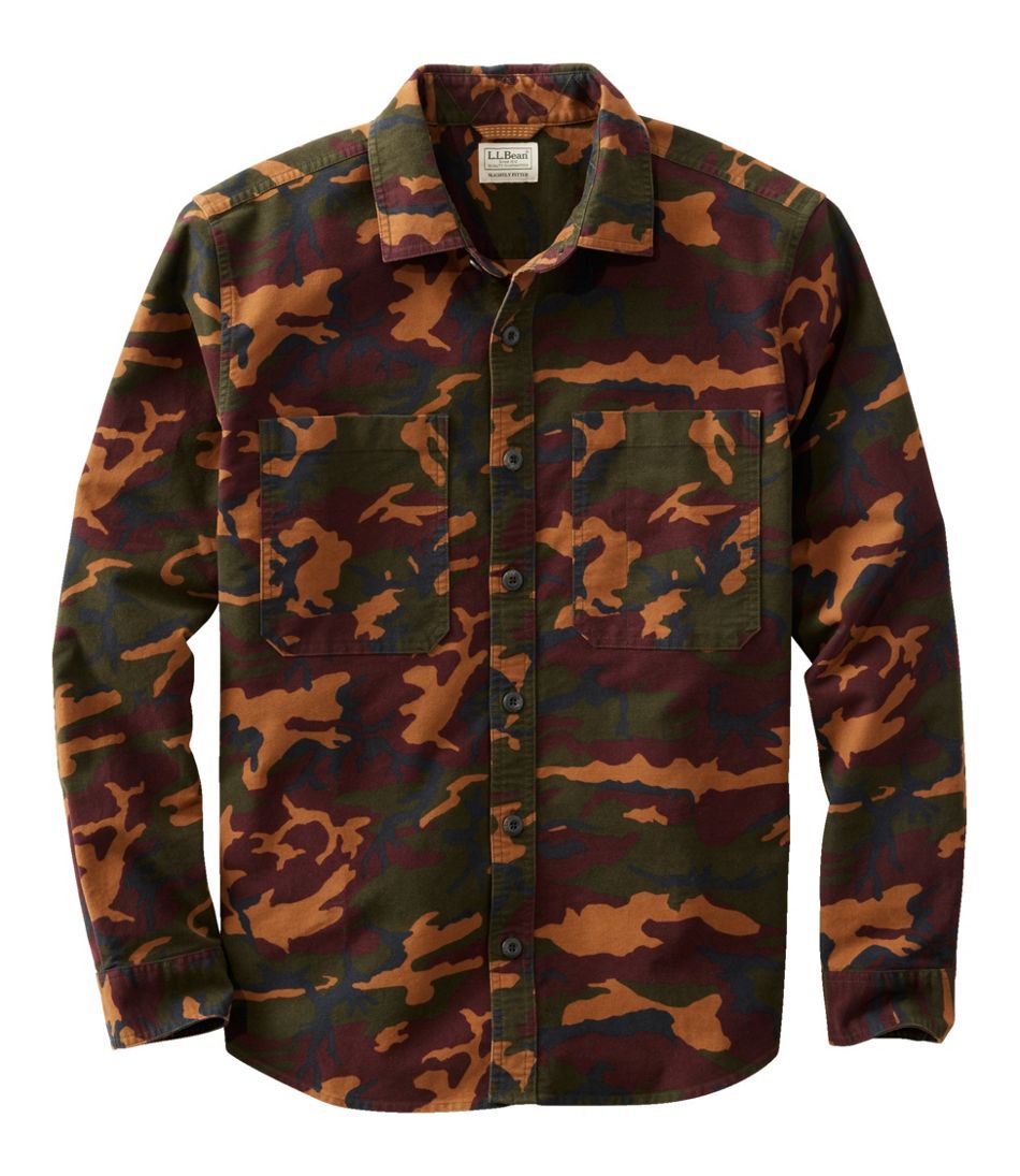 Men's Bean's Moleskin Shirt, Slightly Fitted Untucked Fit, Print | L.L.Bean online