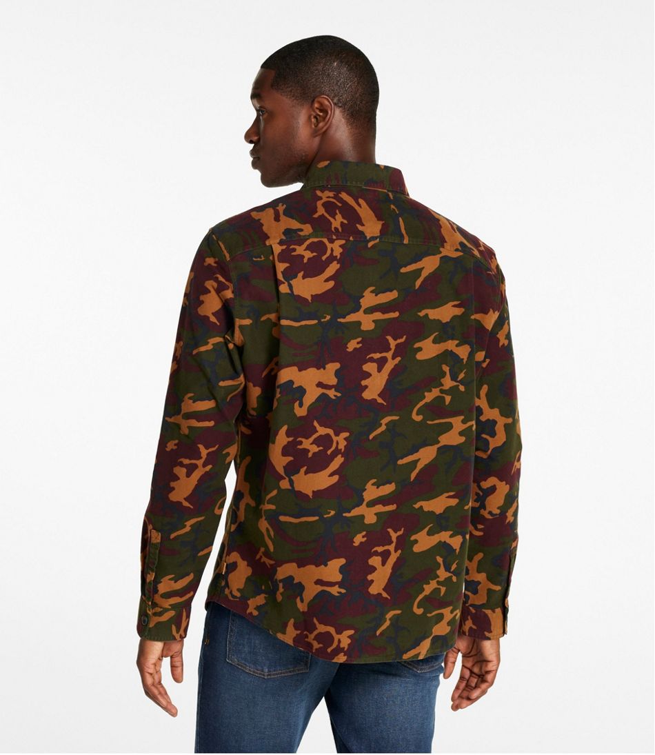 Men's Bean's Moleskin Shirt, Slightly Fitted Untucked Fit, Print | L.L.Bean online