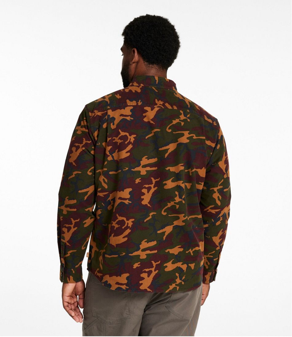 Men's Bean's Moleskin Shirt, Slightly Fitted Untucked Fit, Print | L.L.Bean online