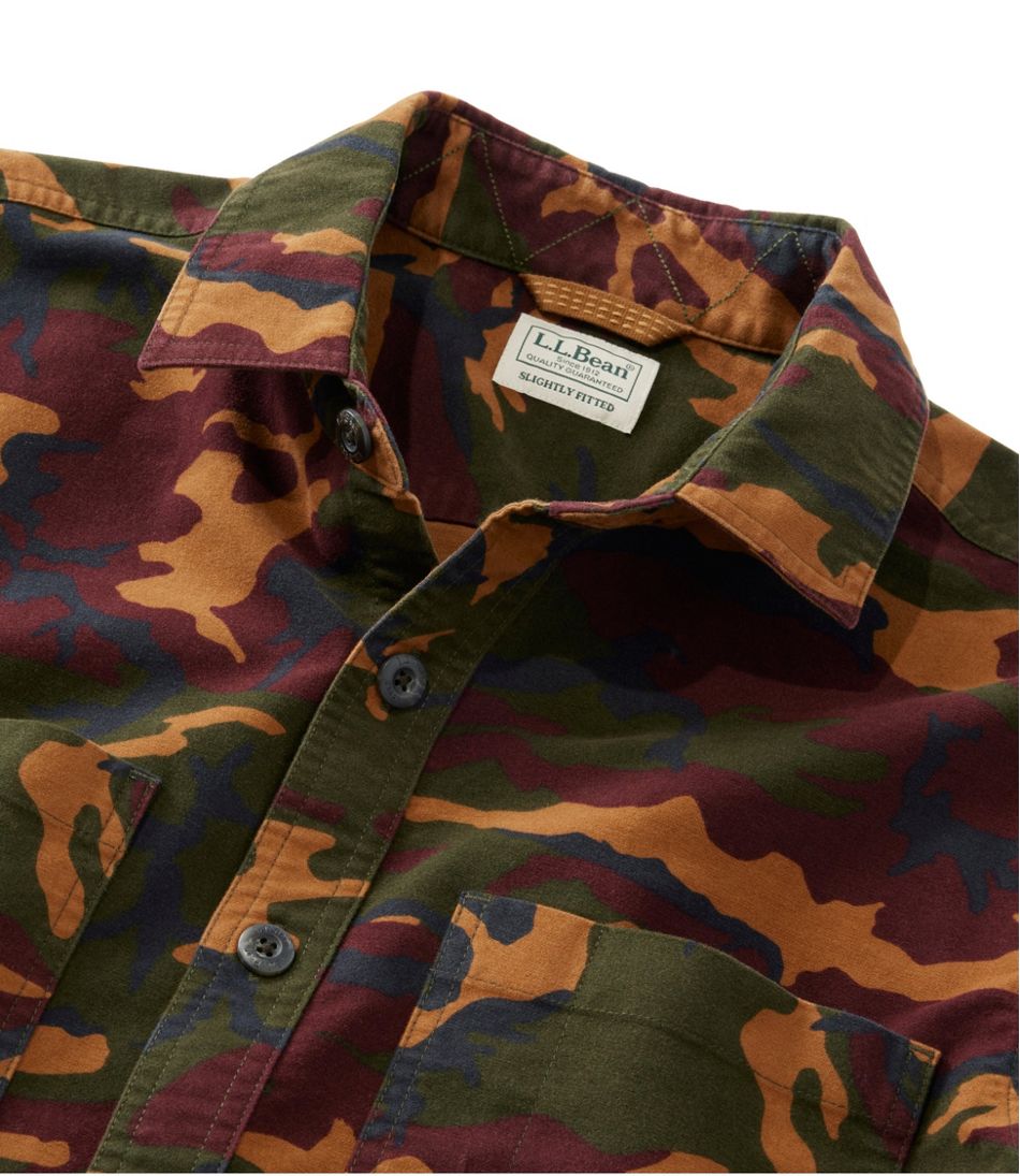 Men's Bean's Moleskin Shirt, Slightly Fitted Untucked Fit, Print | L.L.Bean online