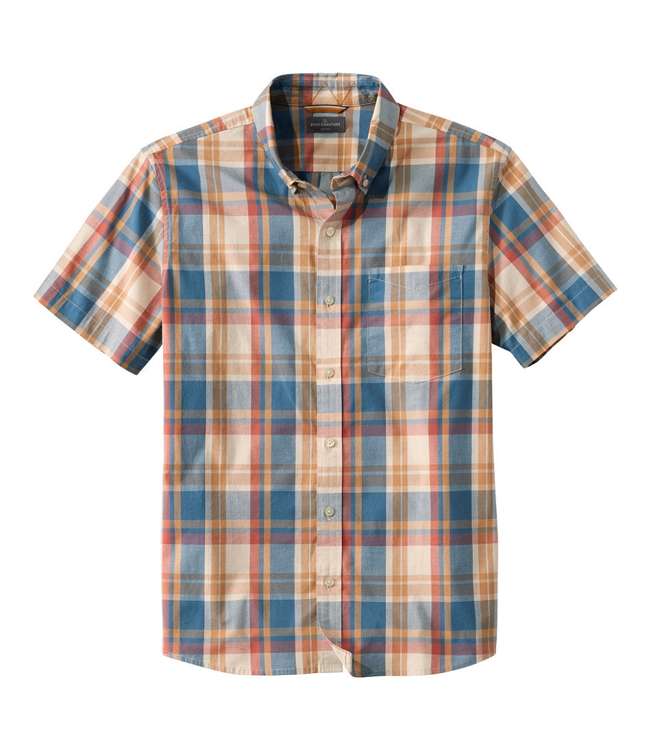 Men's Signature Stretch Poplin Shirt, Short-Sleeve, Slim Fit | L.L.Bean on sale