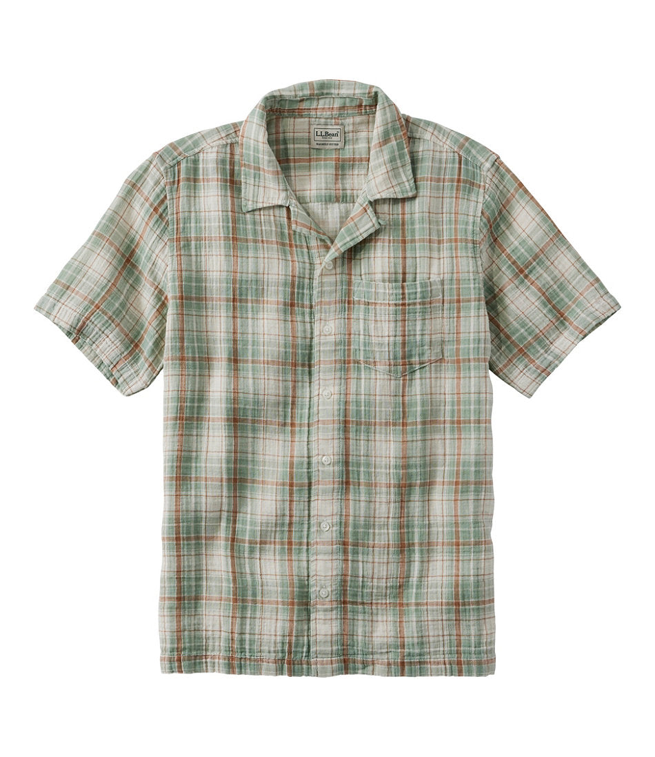 Men's Cloud Gauze Shirt, Short-Sleeve, Slightly Fitted Untucked Fit, Plaid | L.L.Bean near me