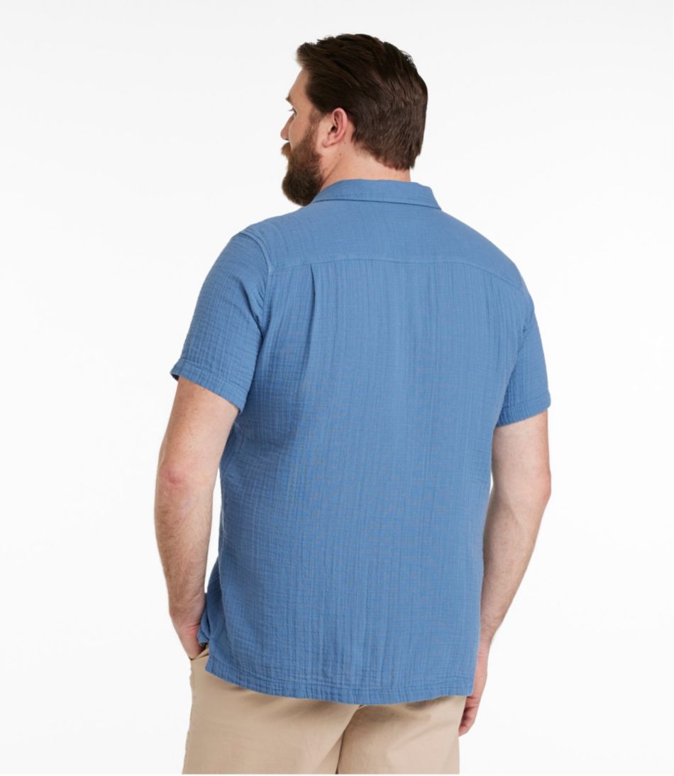 Men's Cloud Gauze Shirt, Short-Sleeve, Slightly Fitted Untucked Fit | L.L.Bean online