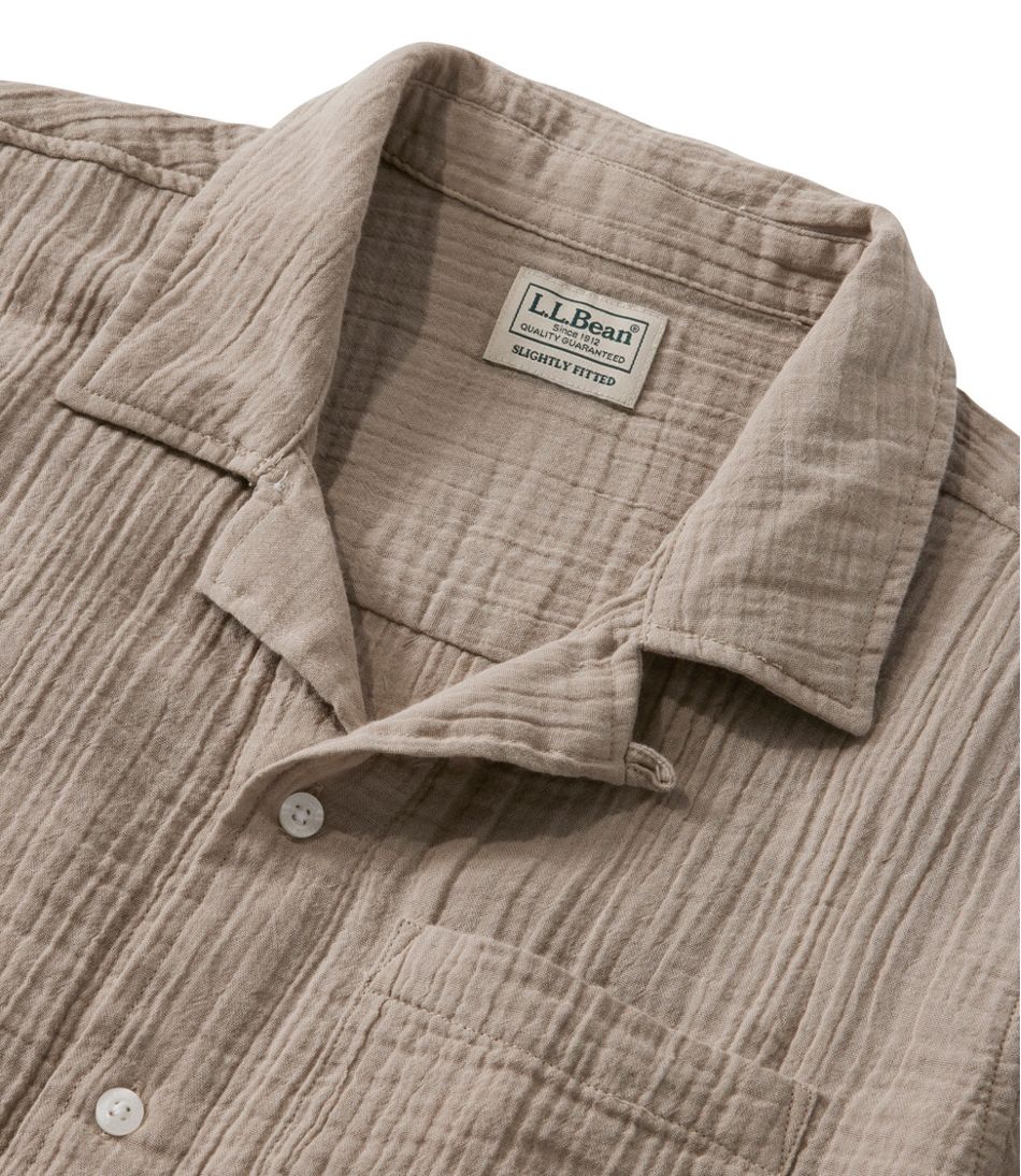 Men's Cloud Gauze Shirt, Short-Sleeve, Slightly Fitted Untucked Fit | L.L.Bean online