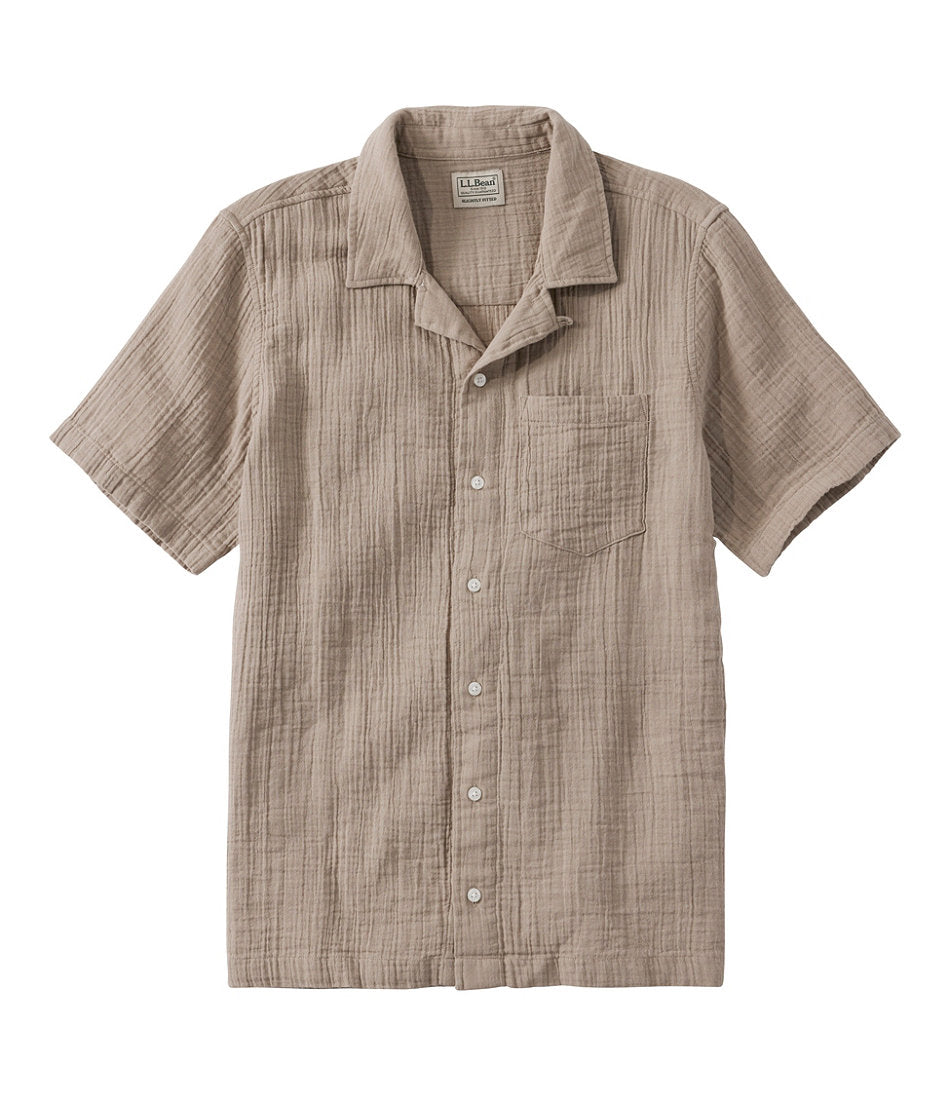 Men's Cloud Gauze Shirt, Short-Sleeve, Slightly Fitted Untucked Fit | L.L.Bean online