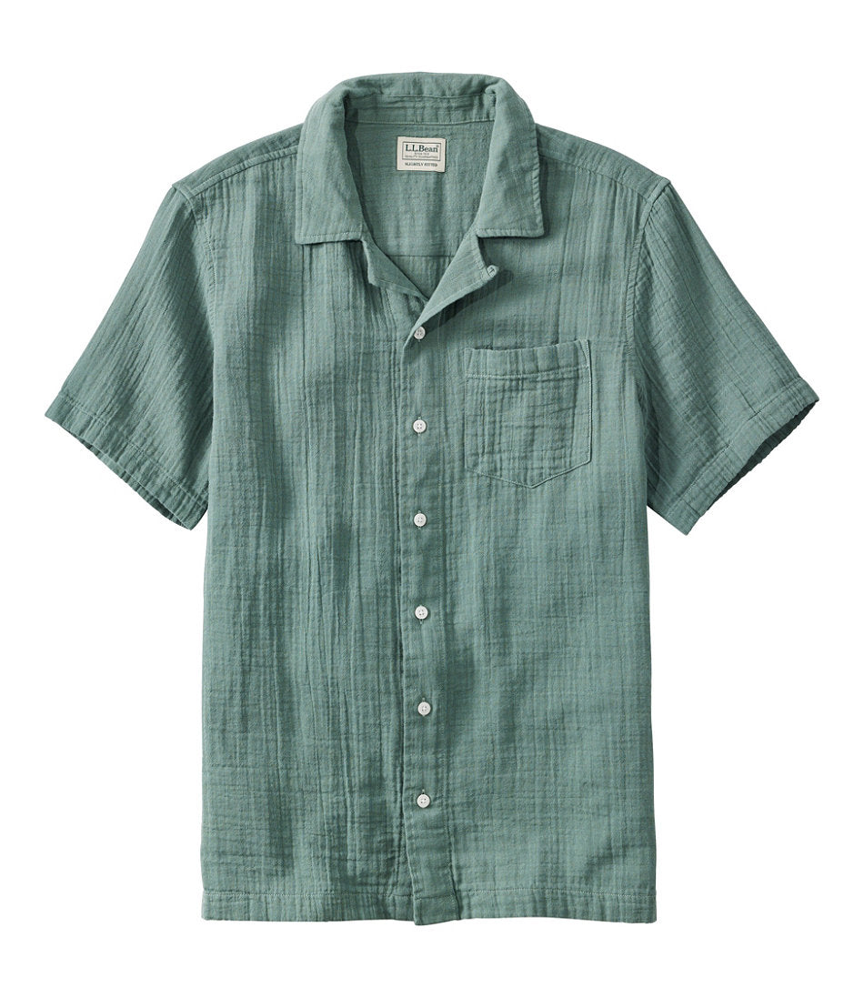 Men's Cloud Gauze Shirt, Short-Sleeve, Slightly Fitted Untucked Fit | L.L.Bean online