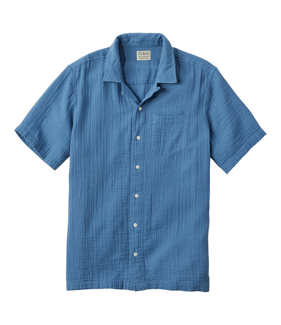 Men's Cloud Gauze Shirt, Short-Sleeve, Slightly Fitted Untucked Fit | L.L.Bean online