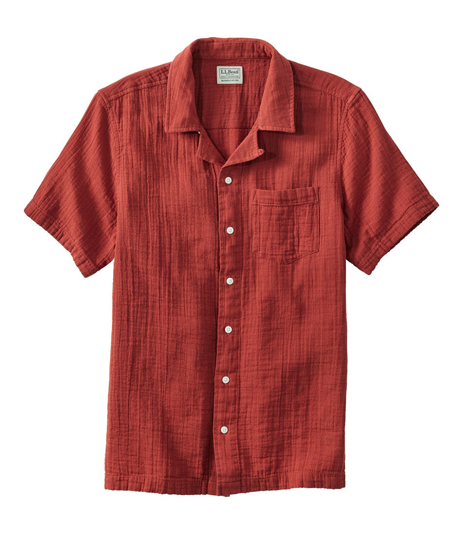 Men's Cloud Gauze Shirt, Short-Sleeve, Slightly Fitted Untucked Fit | L.L.Bean online