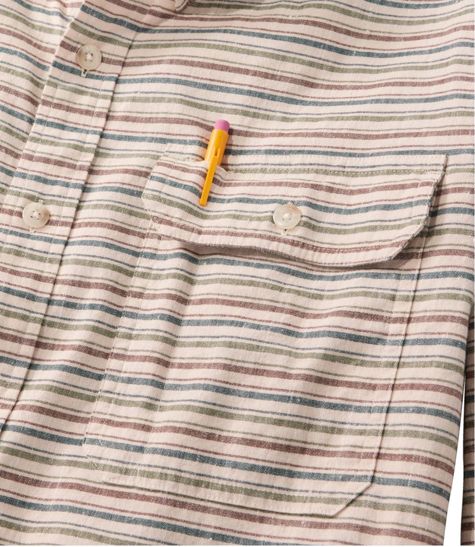 Men's Stonecoast Hemp Shirt, Long-Sleeve, Slightly Fitted Untucked Fit, Stripe | L.L.Bean for sale
