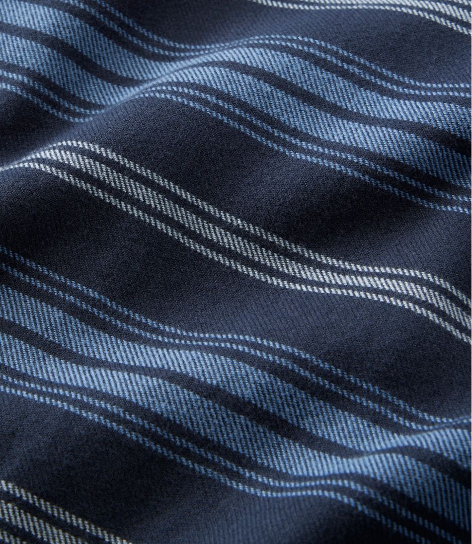 Men's Fleece-Lined Flannel Shirt, Traditional Fit, Stripe | L.L.Bean outlet