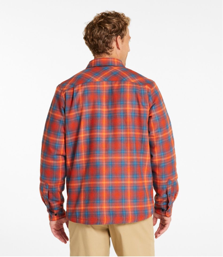 Men's Katahdin Performance Flannel Shirt-Jacket, Hi-Pile Fleece-Lined Plaid | L.L.Bean online