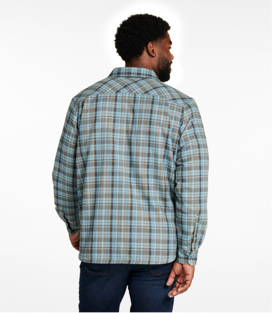 Men's Katahdin Performance Flannel Shirt-Jacket, Hi-Pile Fleece-Lined Plaid | L.L.Bean online