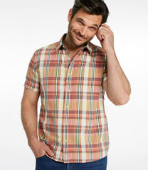 Men's Signature Seersucker Madras Shirt, Slightly Fitted, Short-Sleeve | L.L.Bean discount