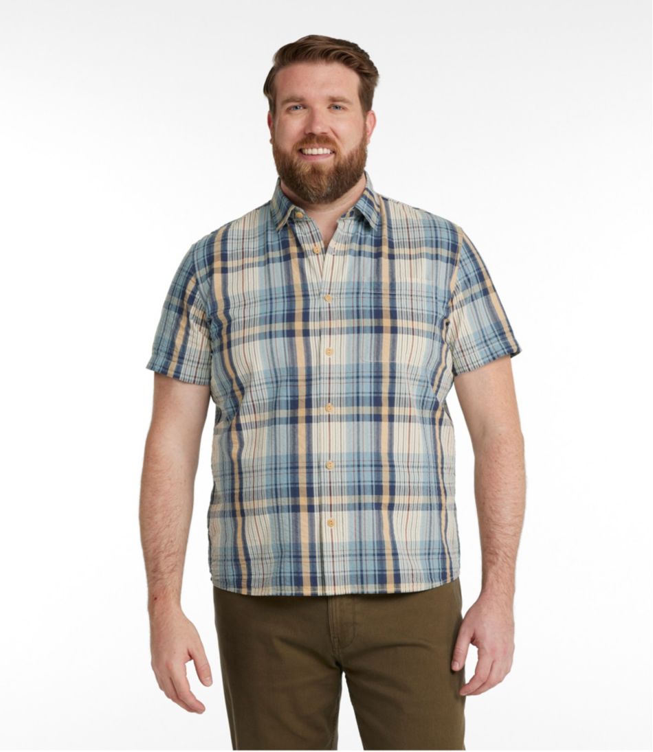 Men's Signature Seersucker Madras Shirt, Slightly Fitted, Short-Sleeve | L.L.Bean discount
