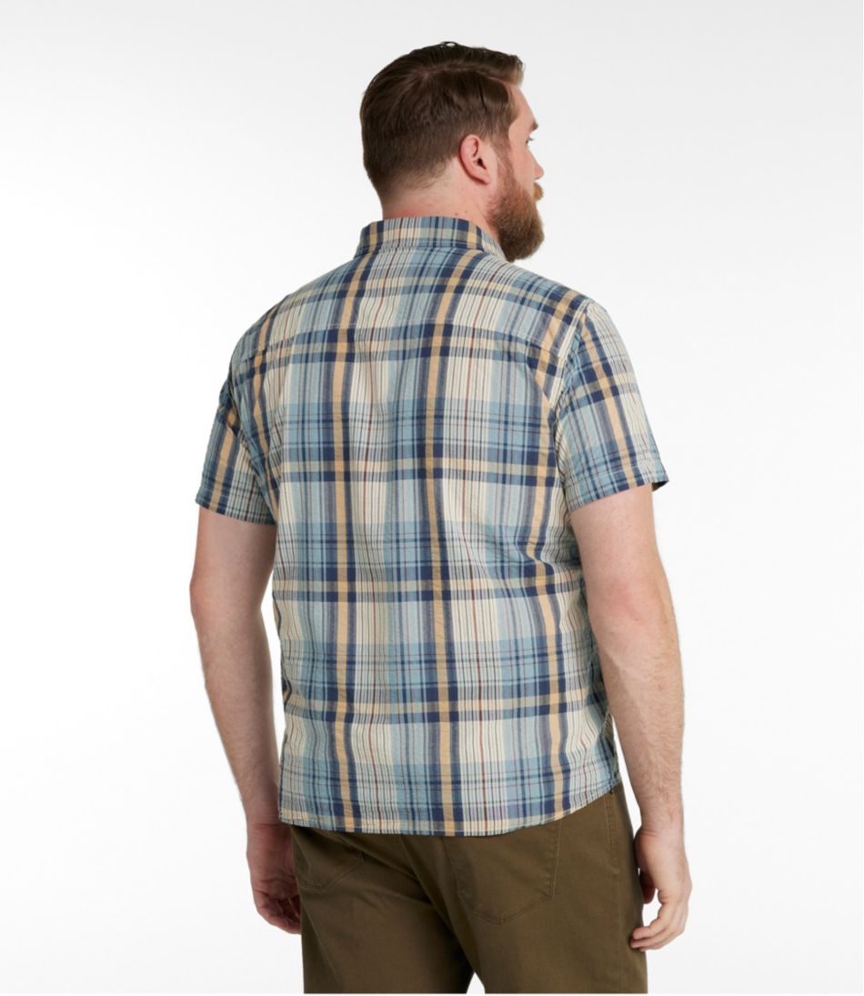Men's Signature Seersucker Madras Shirt, Slightly Fitted, Short-Sleeve | L.L.Bean discount