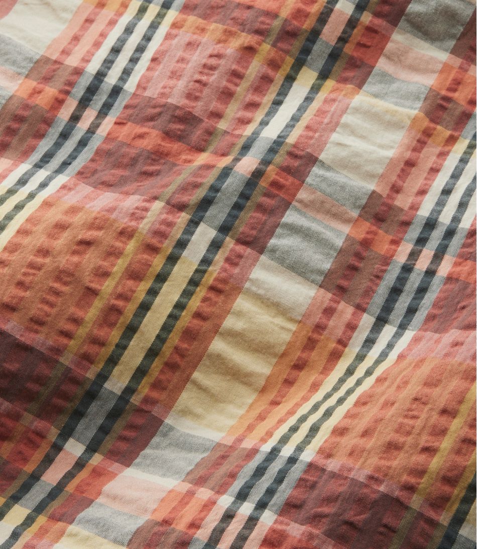 Men's Signature Seersucker Madras Shirt, Slightly Fitted, Short-Sleeve | L.L.Bean discount