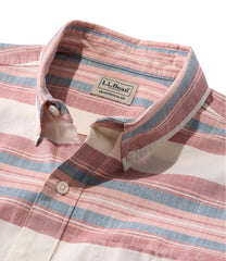 Men's Comfort Stretch Chambray Shirt, Traditional Untucked Fit, Short-Sleeve, Stripe | L.L.Bean on sale