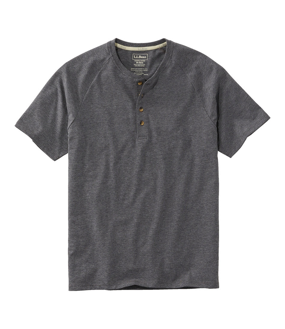 Men's Comfort Stretch Pima Tee Shirt, Short-Sleeve Henley | L.L.Bean outlet
