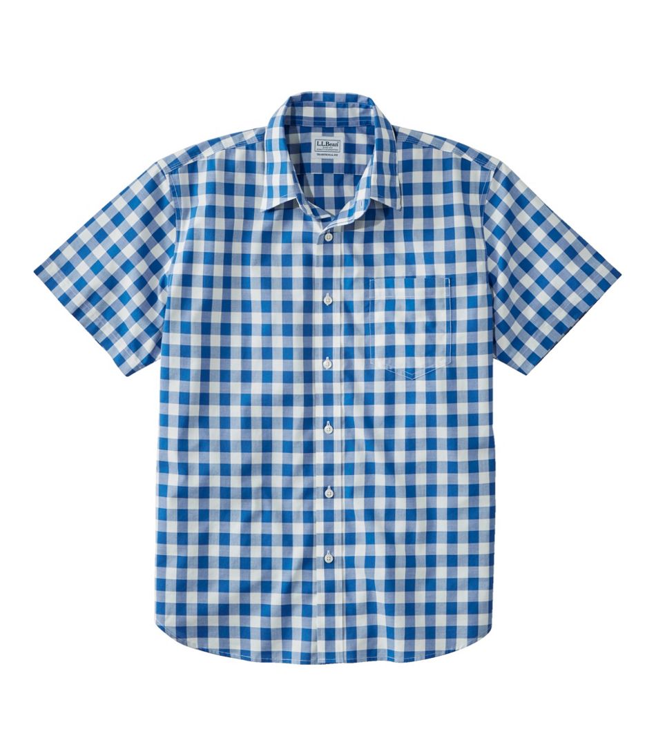 Men's Bean's Wrinkle-Free Everyday Shirt, Traditional Untucked Fit, Plaid, Short-Sleeve | L.L.Bean online