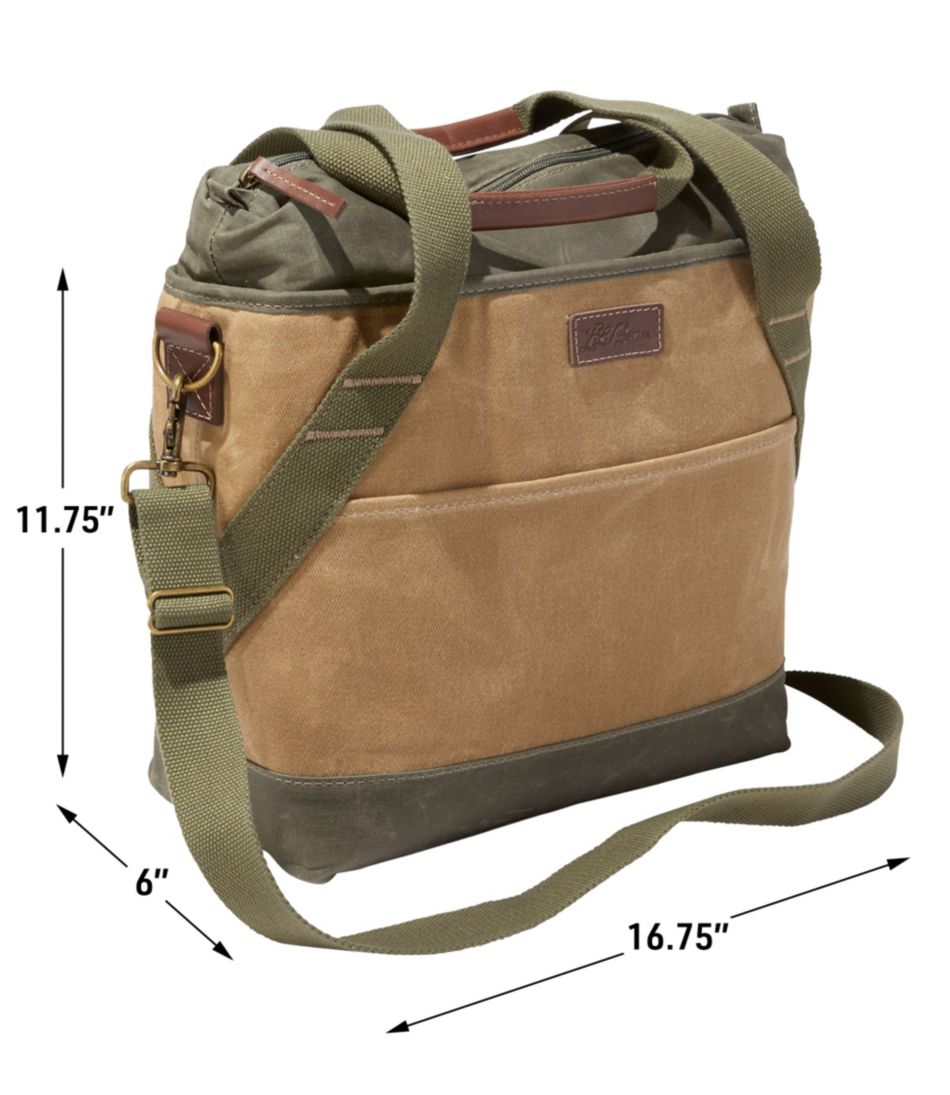 Insulated Waxed-Canvas Tote, Medium | L.L.Bean for sale