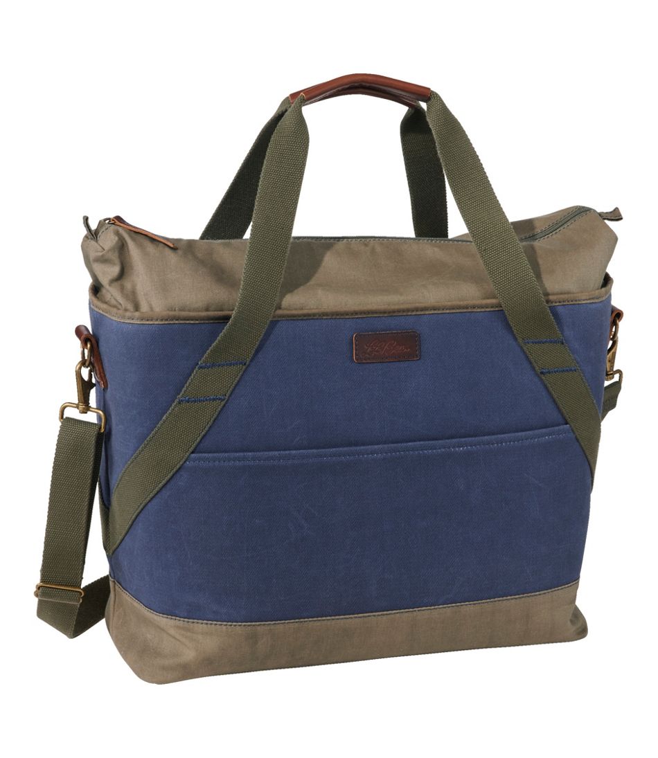 Insulated Waxed-Canvas Tote, Large | L.L.Bean discount